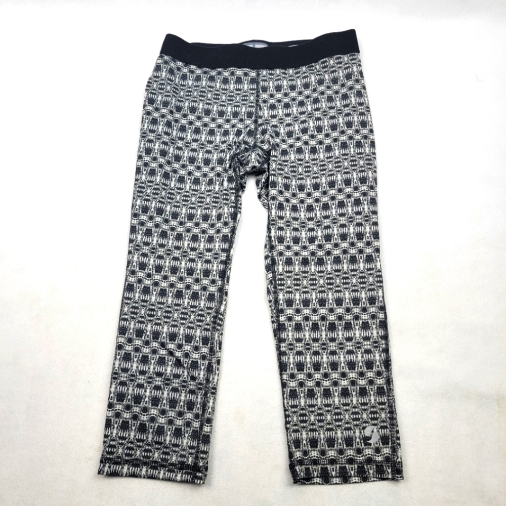 Soffe Dri black and white printed capris athletic legging